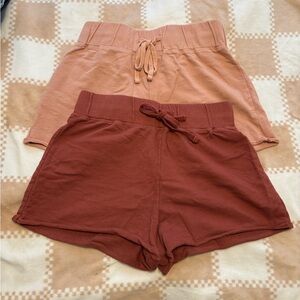 James Perse Women's Athletic Shorts - light Pink and brick red